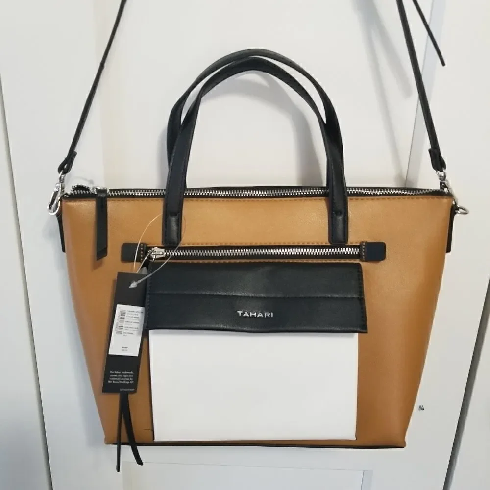Tahari utility satchel handbag